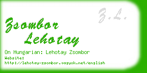 zsombor lehotay business card